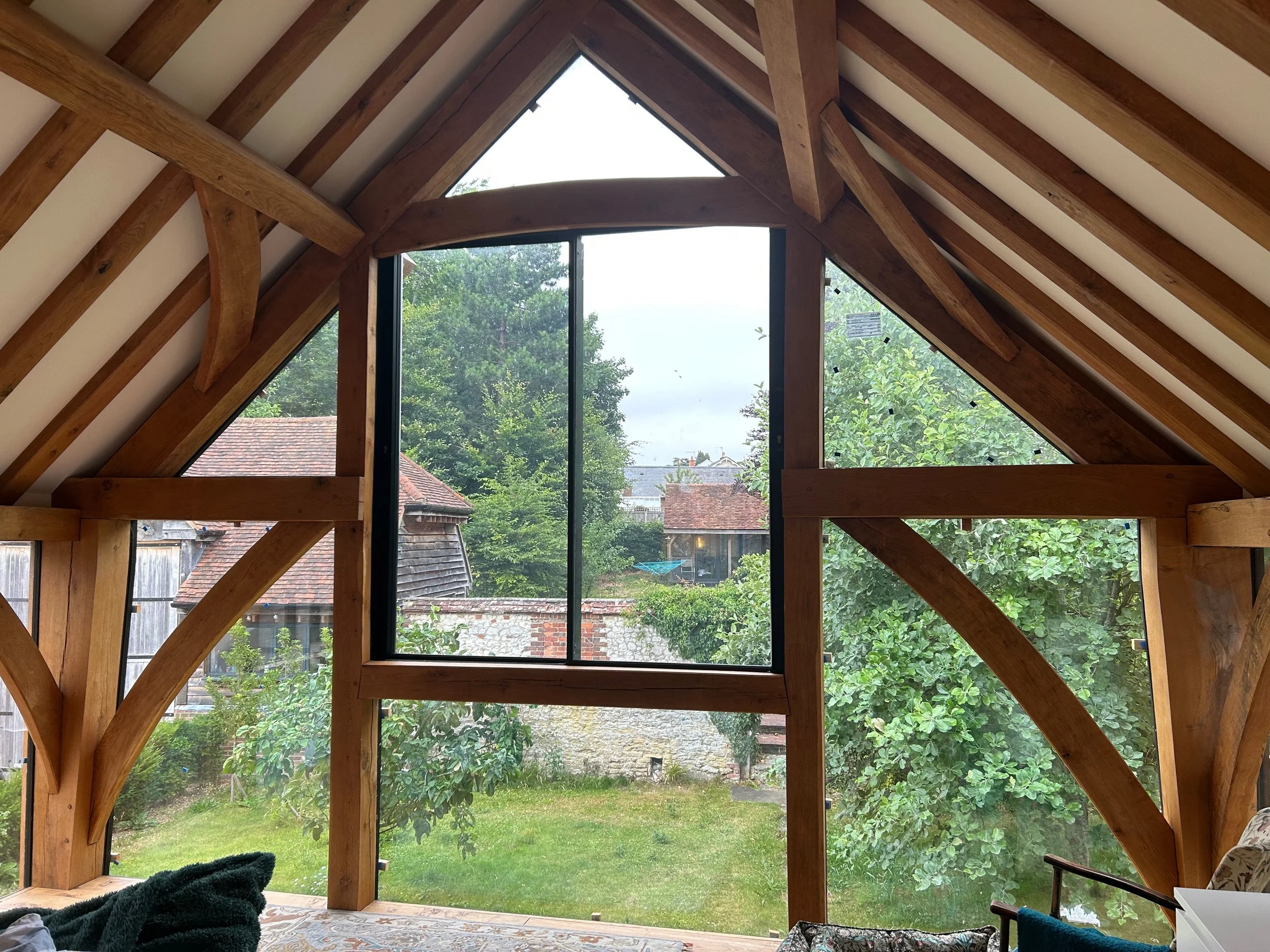 An image of oak frame windows