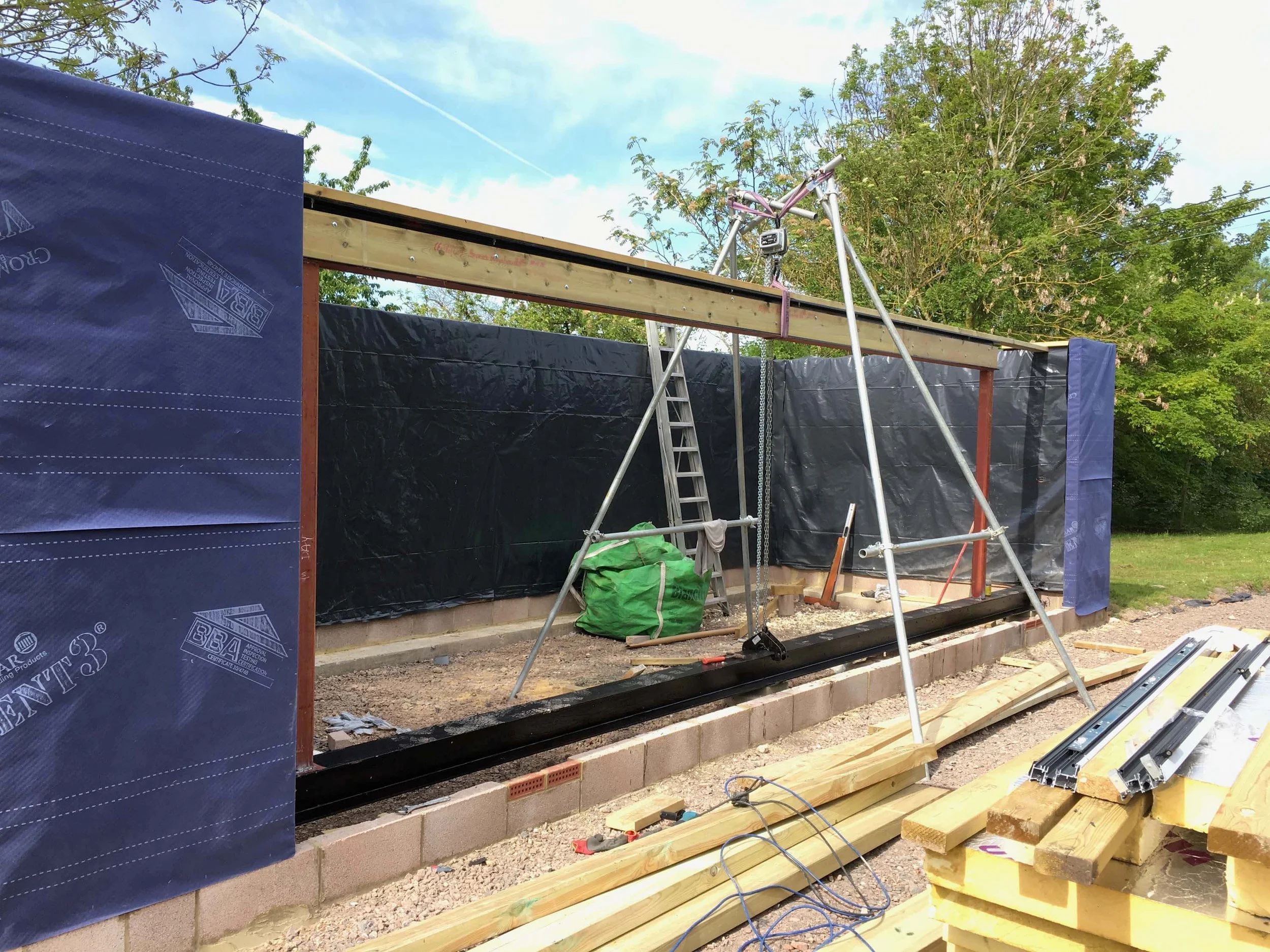 An image of an open plan summer house.