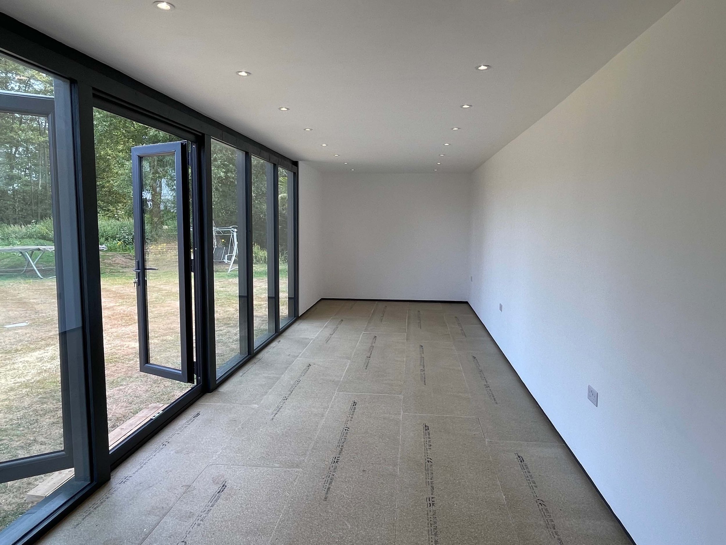 An image of the inside of a summer house..