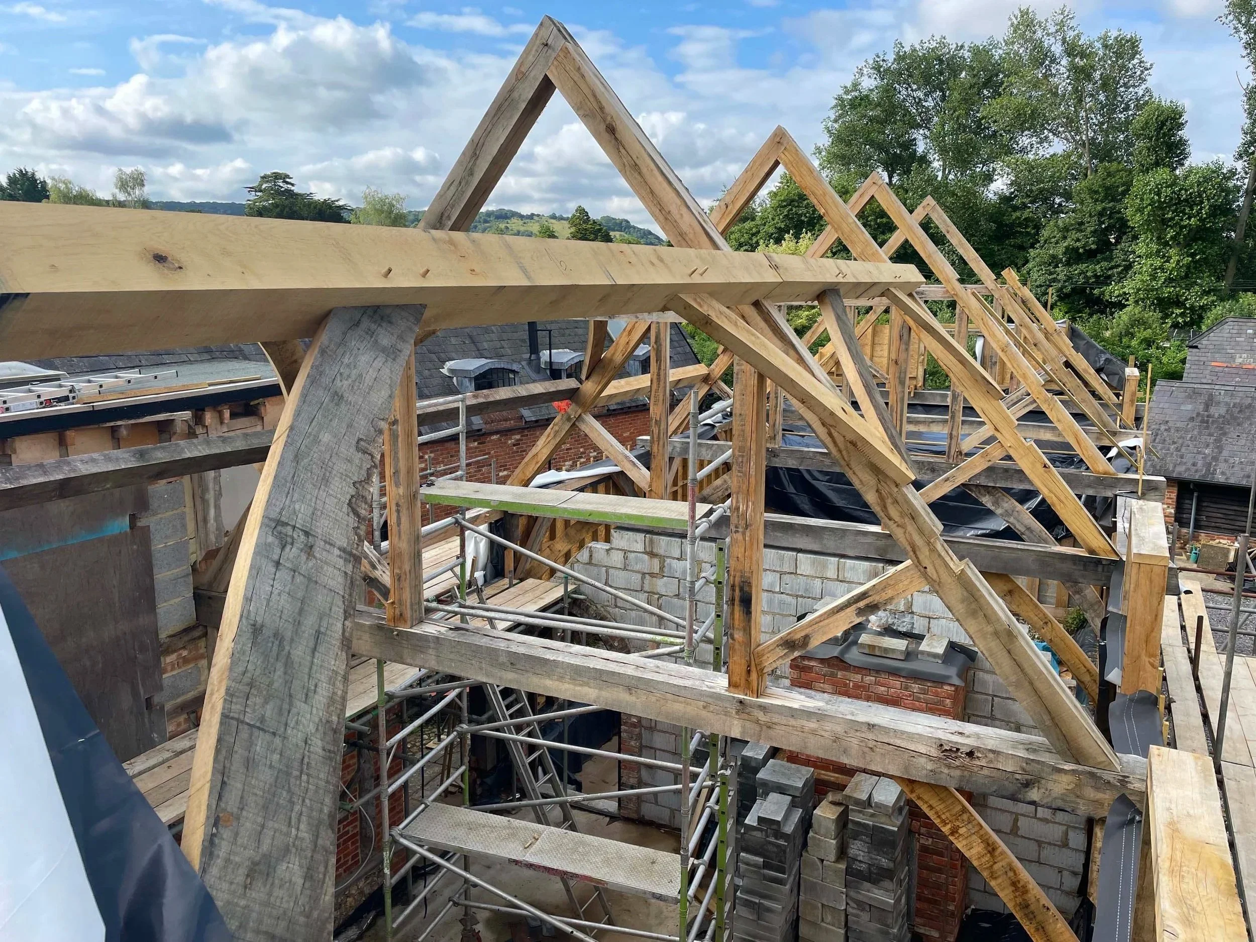 An image of a barn restoration. 
