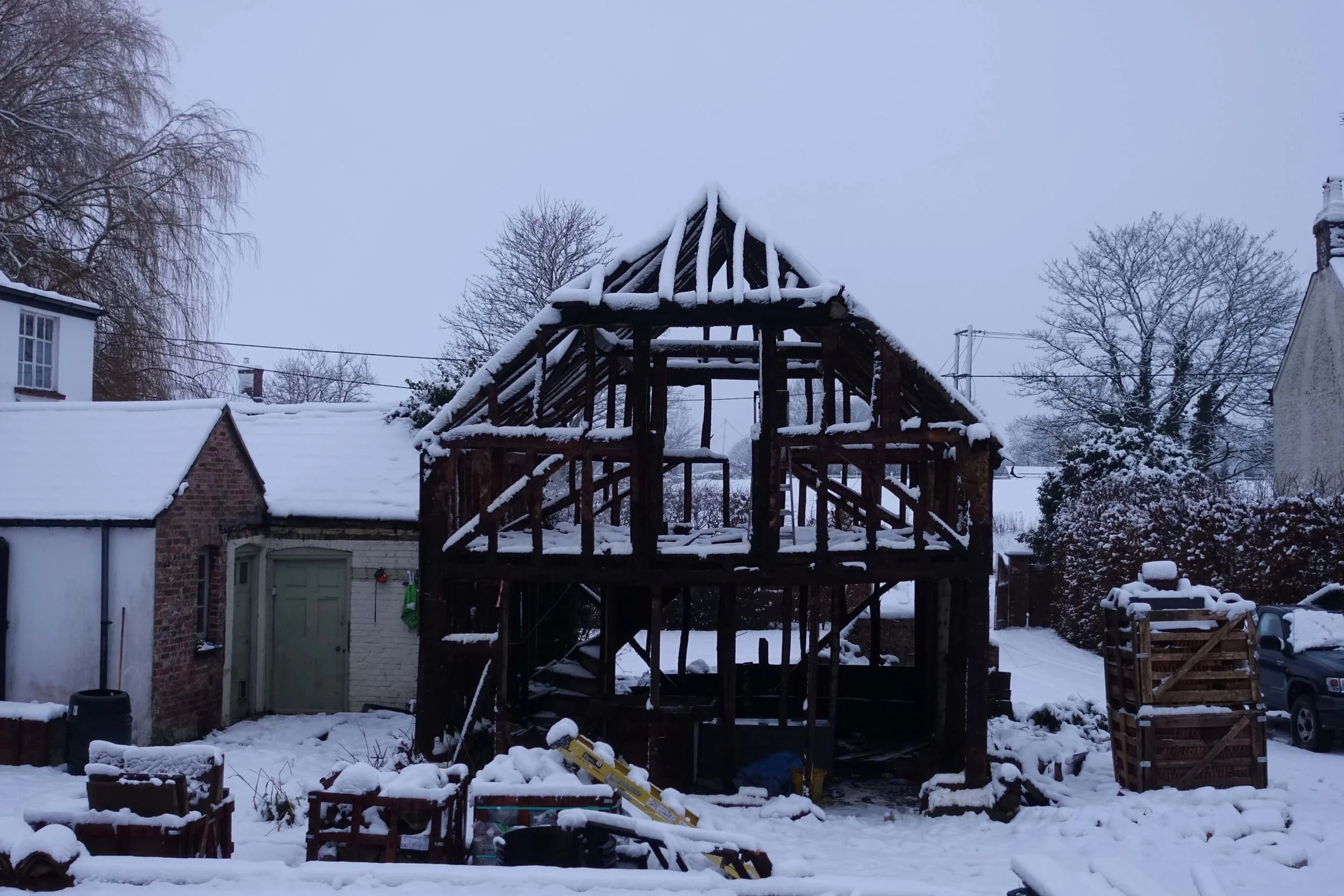 An image of a barn restoration. 