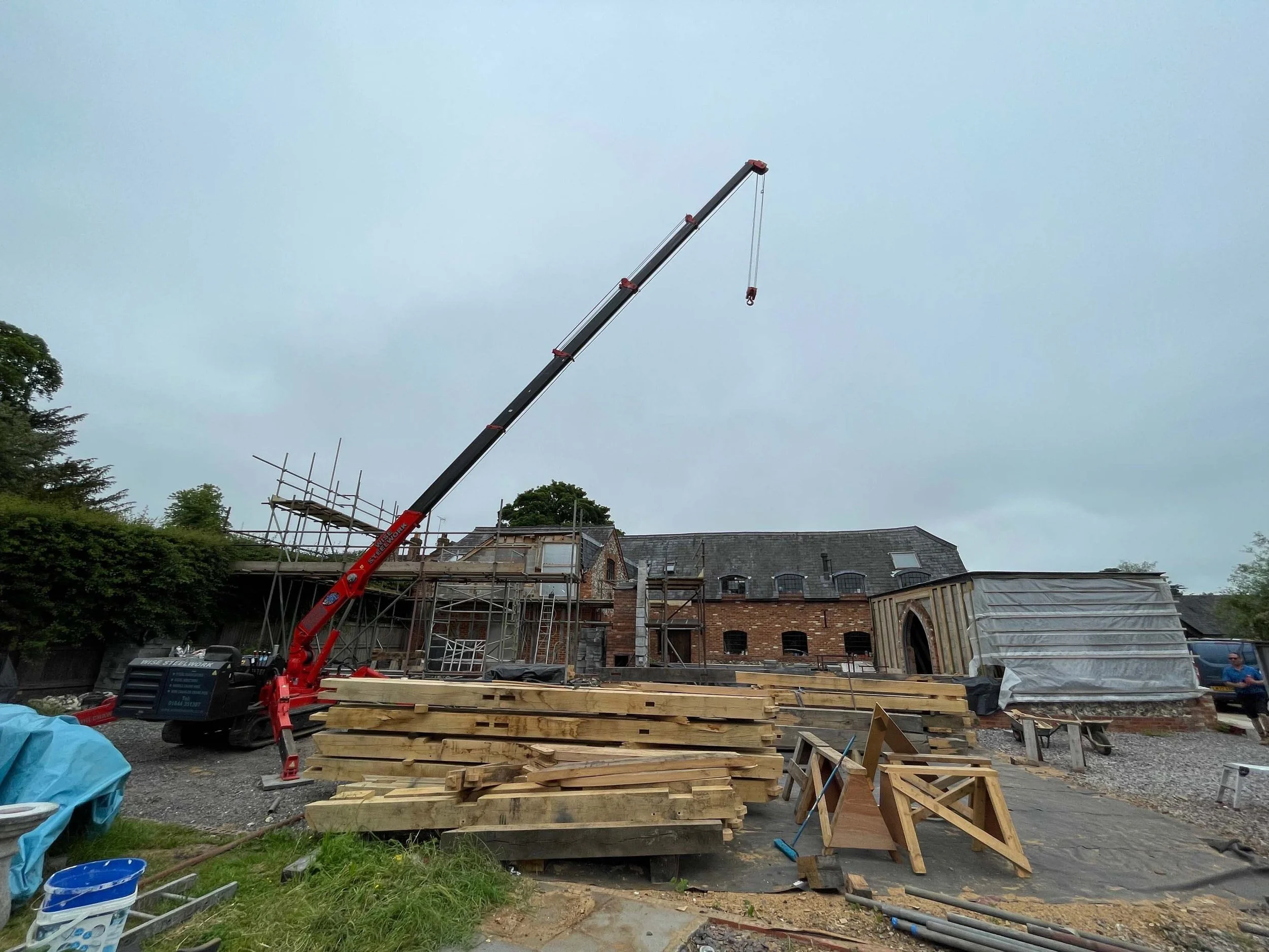 An image of a barn restoration. 