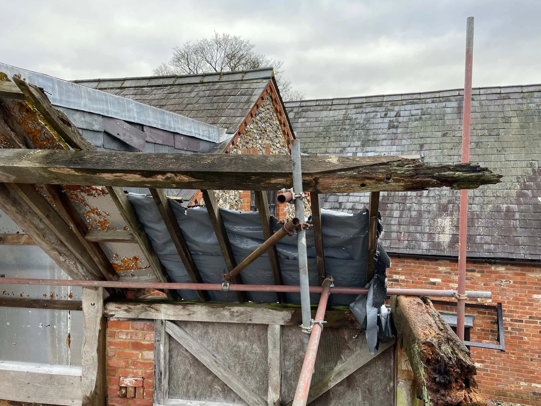 An image of a barn restoration. 