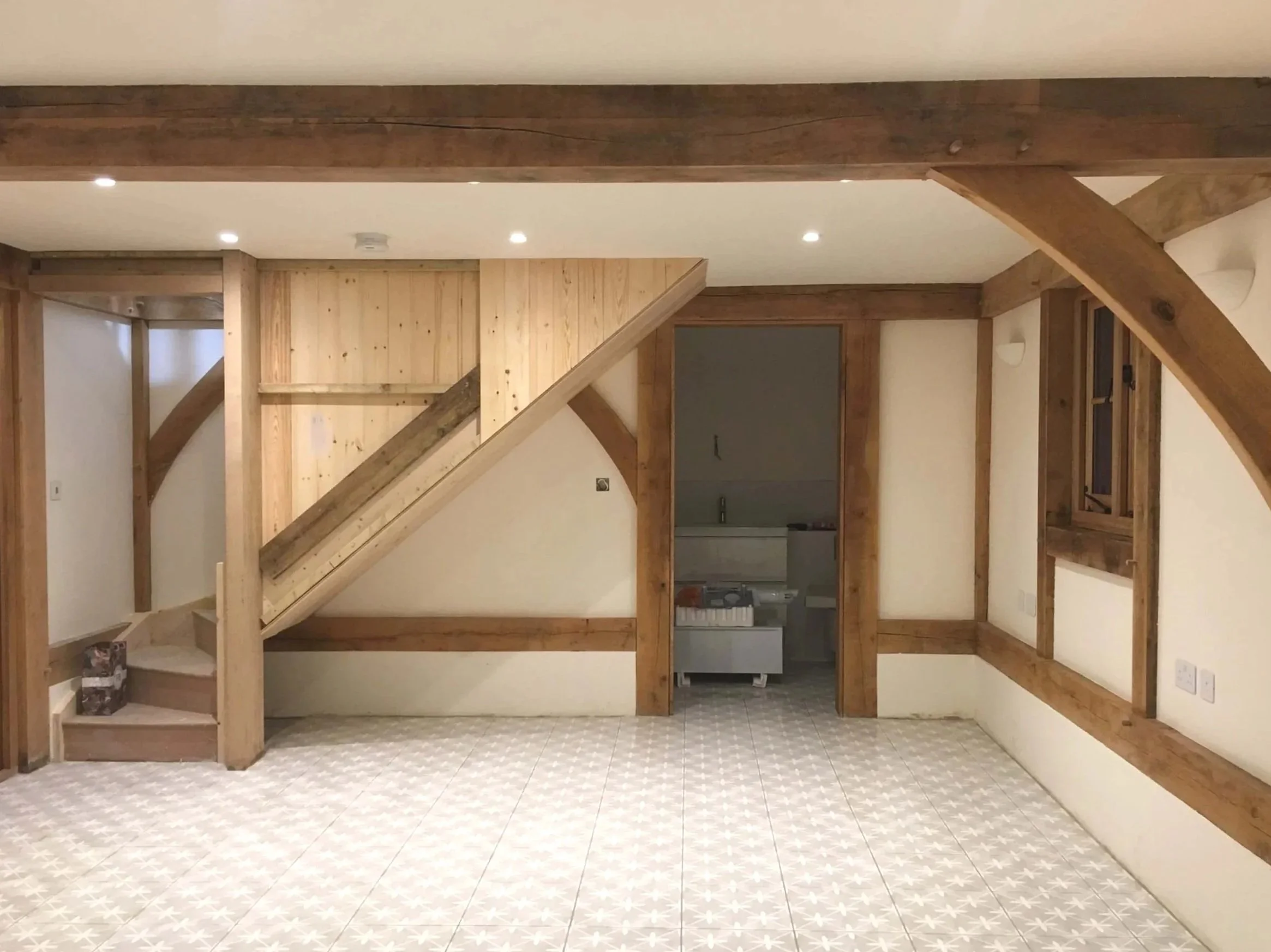 An image of a barn restoration. 
