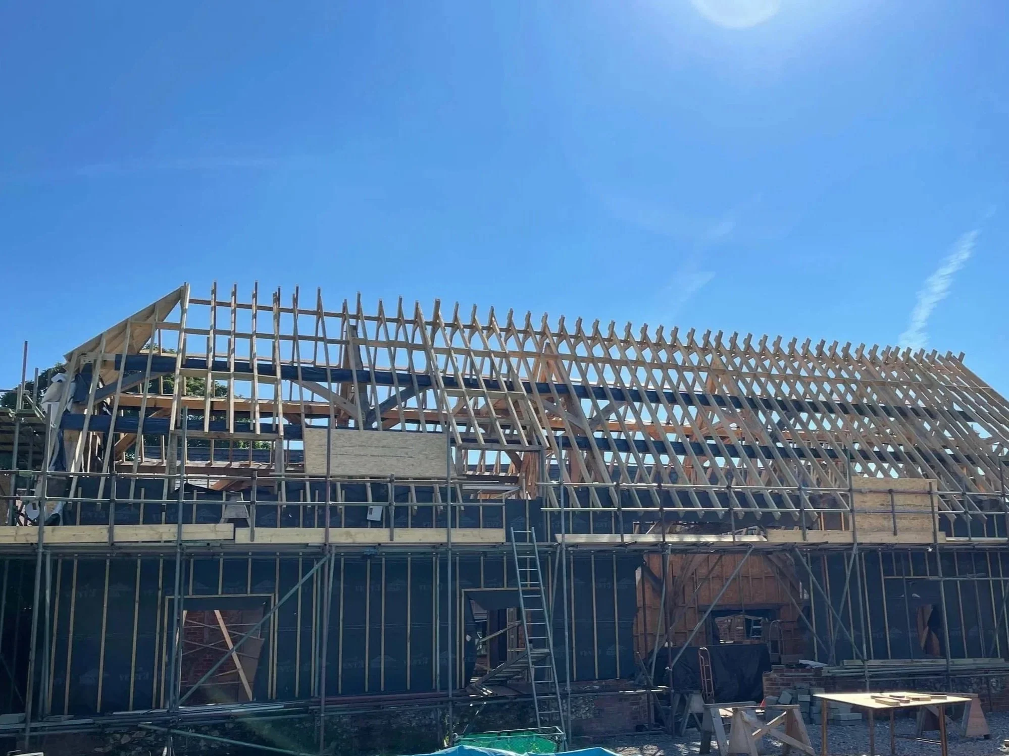 An image of a barn restoration. 