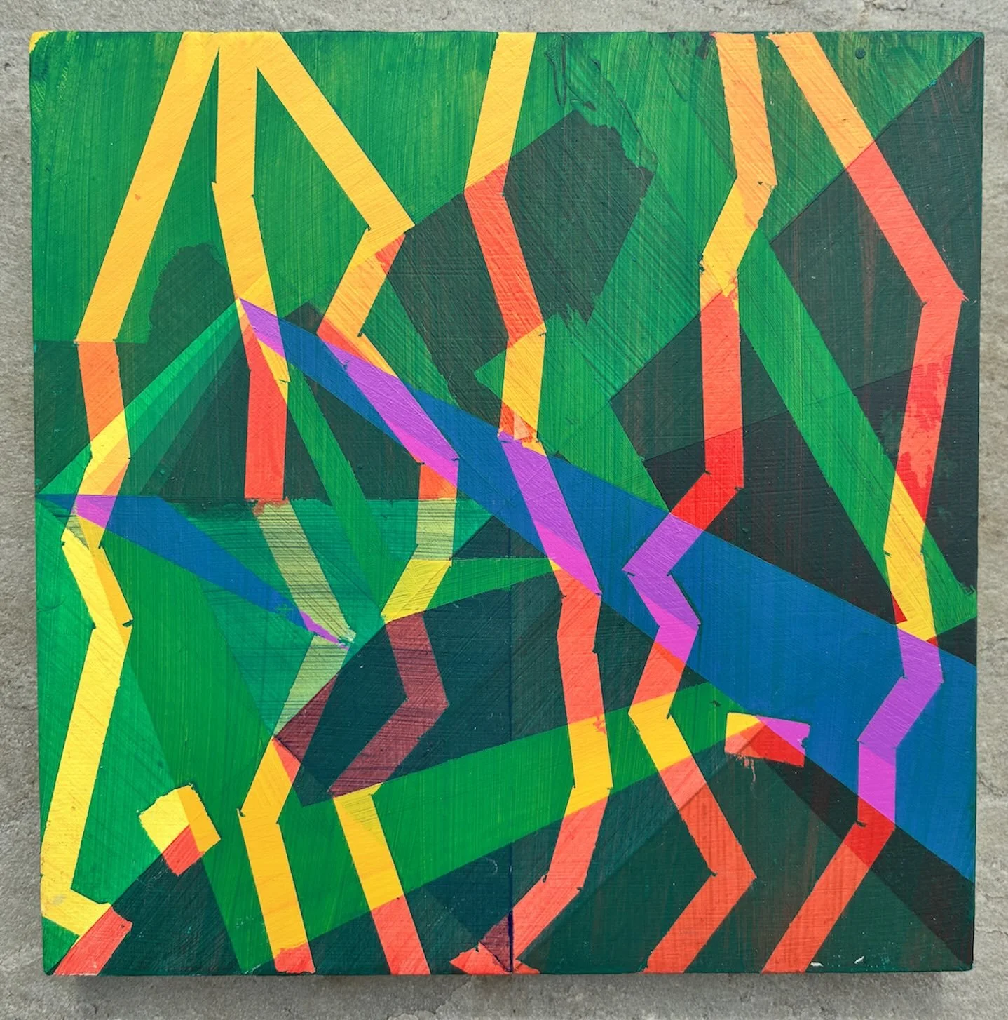 Untitled_P0_2026. Acrylic on birch ply 
15 x 15 cm