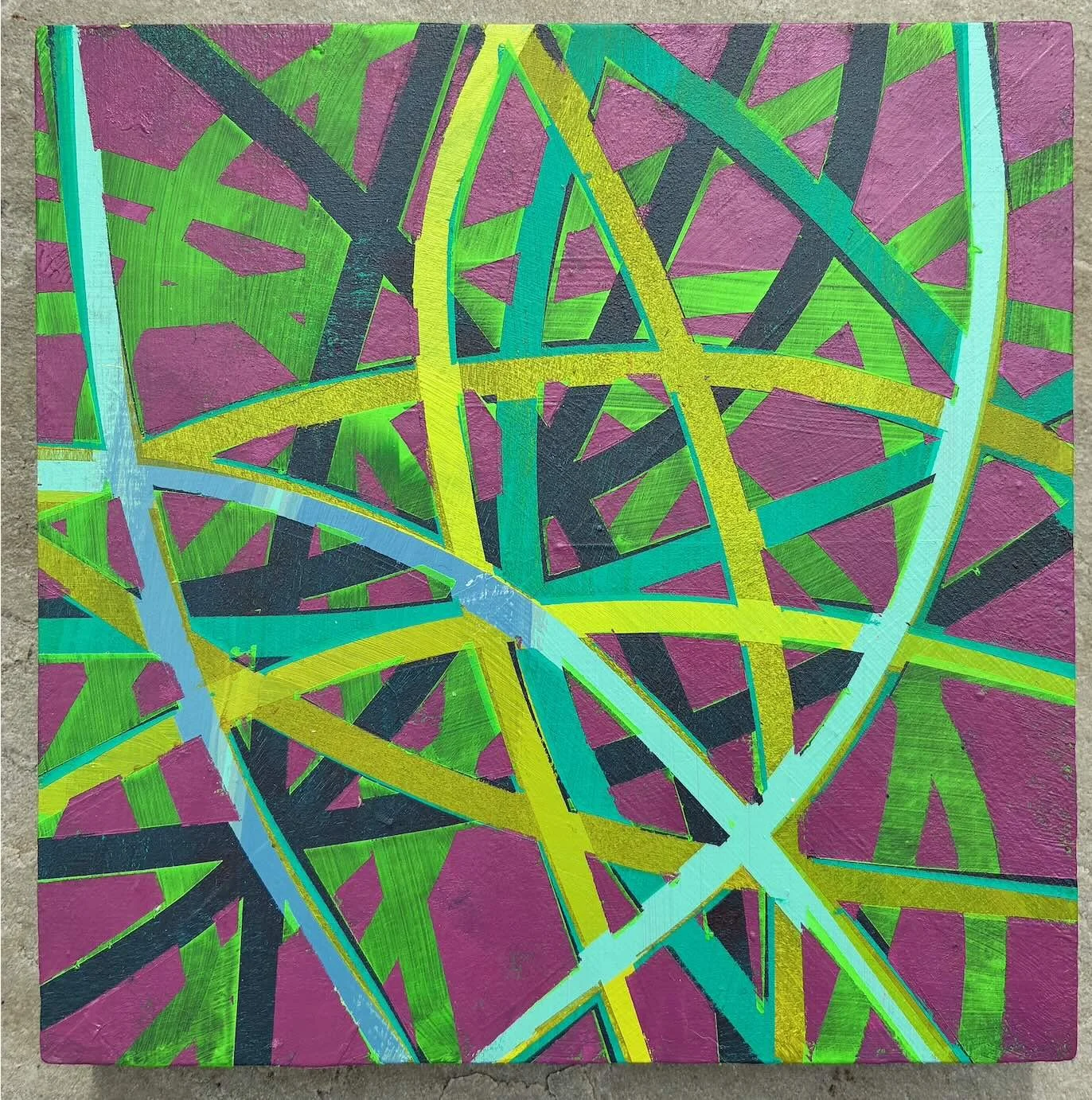 Untitled_P2_2026. Acrylic on birch ply          15 x 15 cm