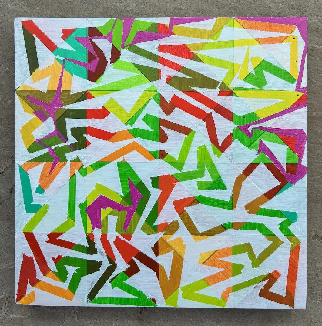 Untitled_P3_2025. Acrylic on birch ply 
15 x 15 cm