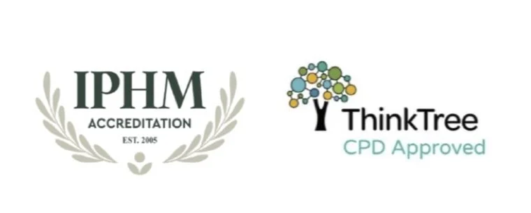 Logos for IPHM accreditation and ThinkTree CPD approved.