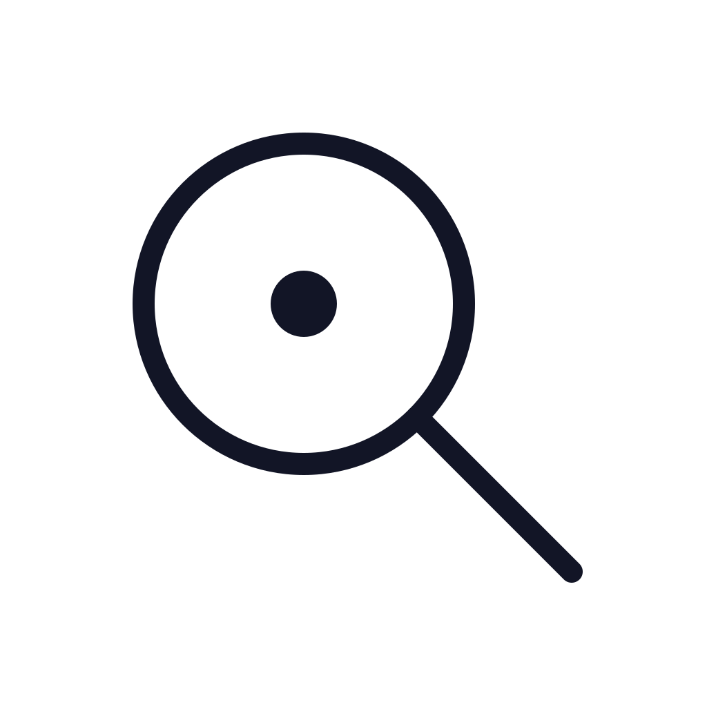 Magnifying glass icon.