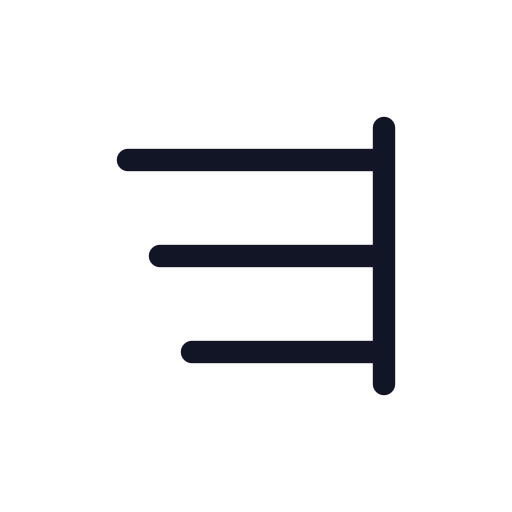 Electrical outlet with three horizontal slots, two vertical lines and a round hole.