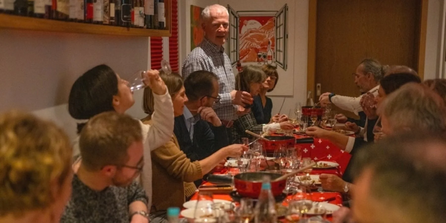 Weinprobe bei Original Schweizer Käsefondue 