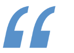 Blue quotation marks on a white background