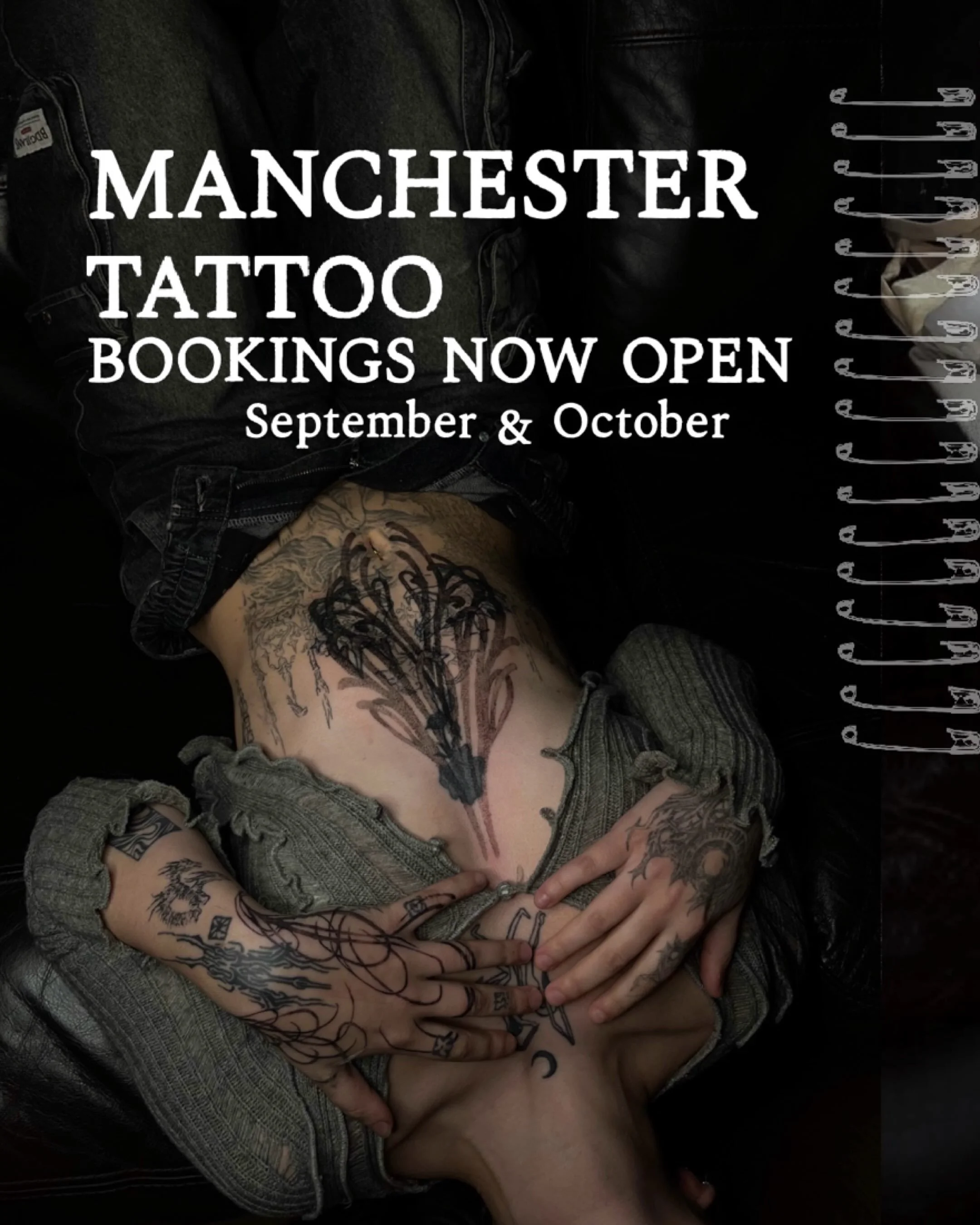 MANCHESTER ✶ TATTOO 

September + October appointments available.

Custom work, flash + freehand.

DM &ldquo;TATTOO&rdquo; to enquire ♡