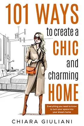 Style and self-image book cover for “101 Ways to Become Your Best Chic Self” by Chiara Giuliani, featuring a fashionable illustrated woman in a pink outfit with bold modern typography.