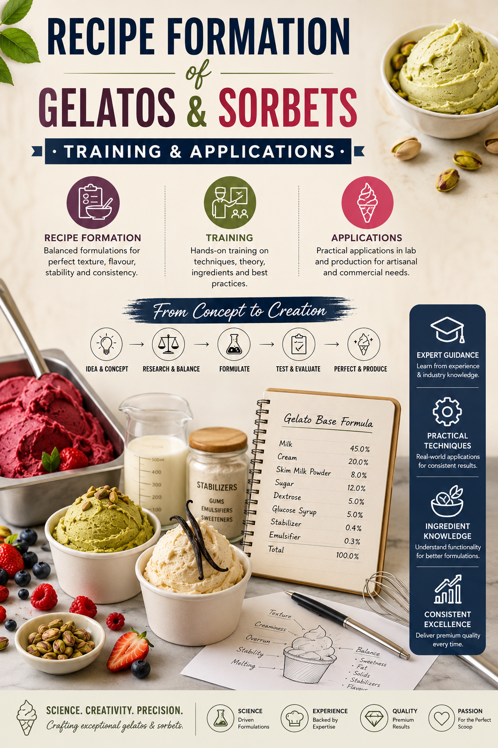 Training, Formulation and Recipes