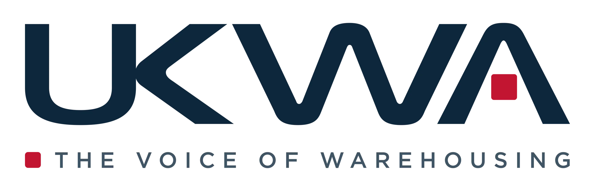 UKEA The Voice of Warehouse logo with blue text and red accents.