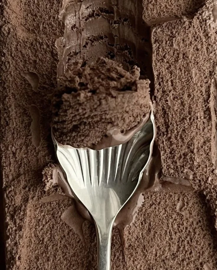 Glace au chocolat.