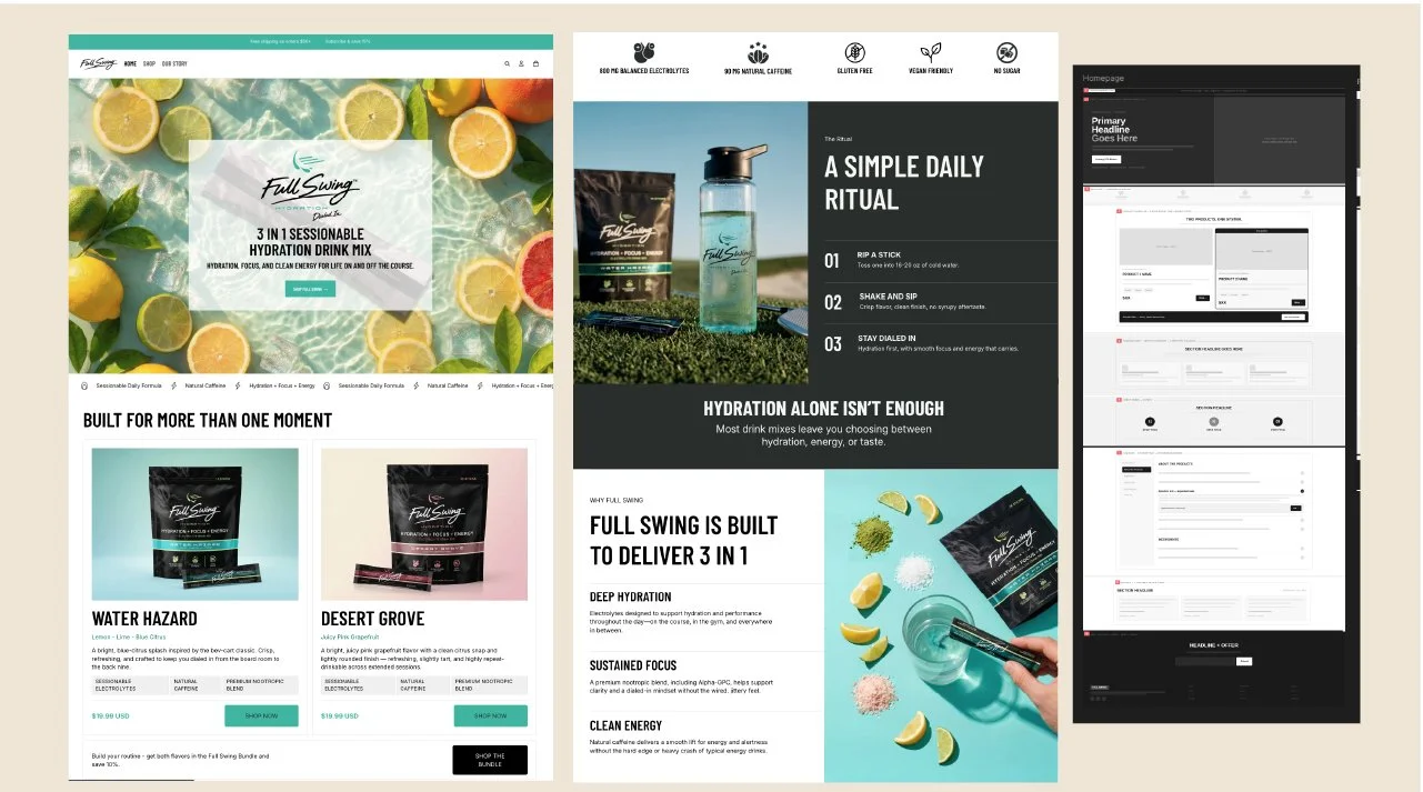 Digital Presence •
Full Swing • Creative Direction + Design