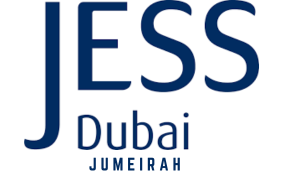 Logo of JESS Dubai Jumeirah with blue text.