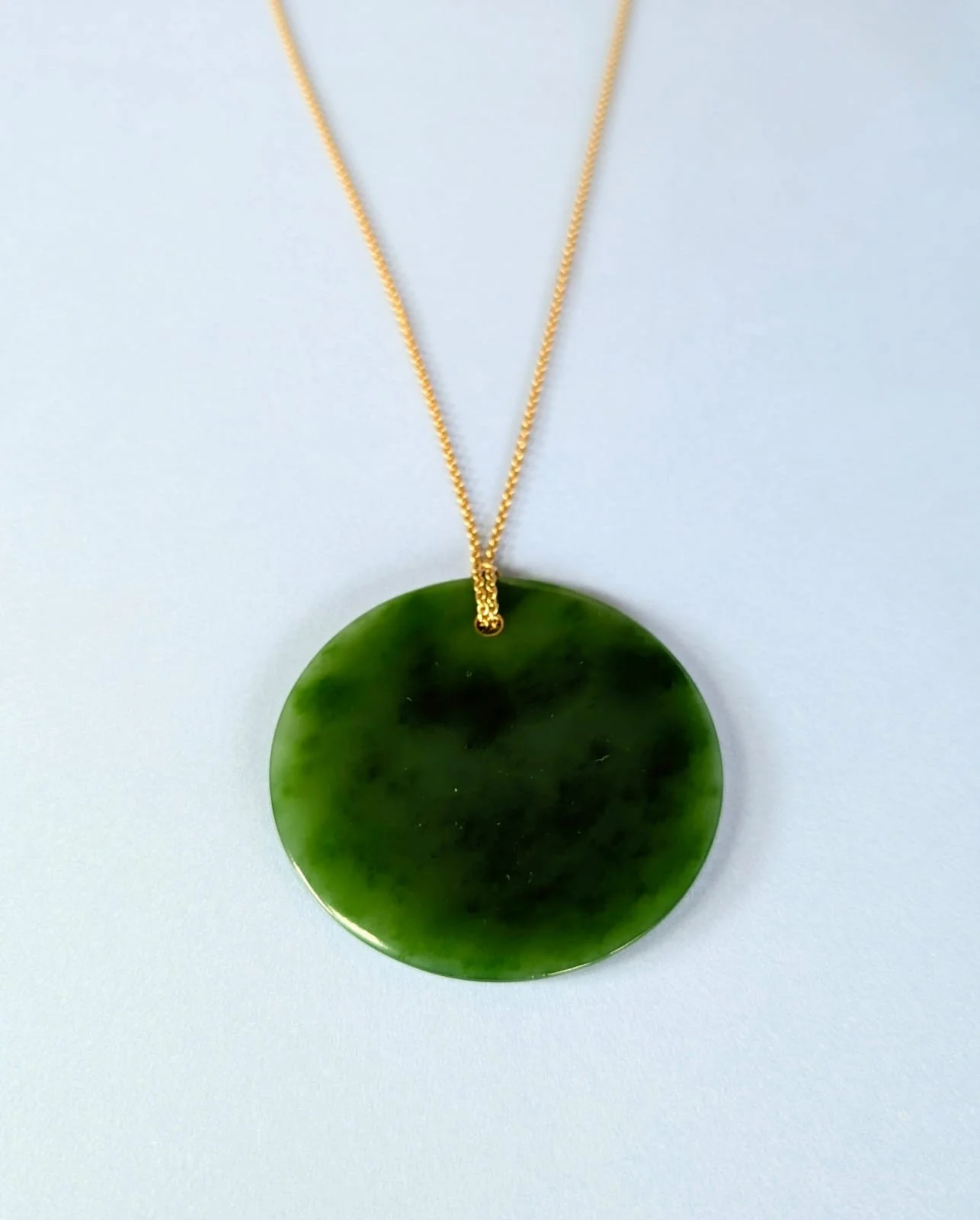 Elsa Peretti for Tiffany & Co.: An 18k Gold and Jadeite Pendant Necklace