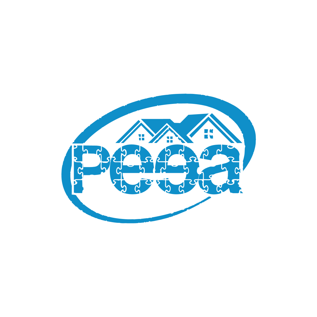 Logo of Paa, a real estate company, featuring illustrations of houses and the company name in a puzzle piece font.