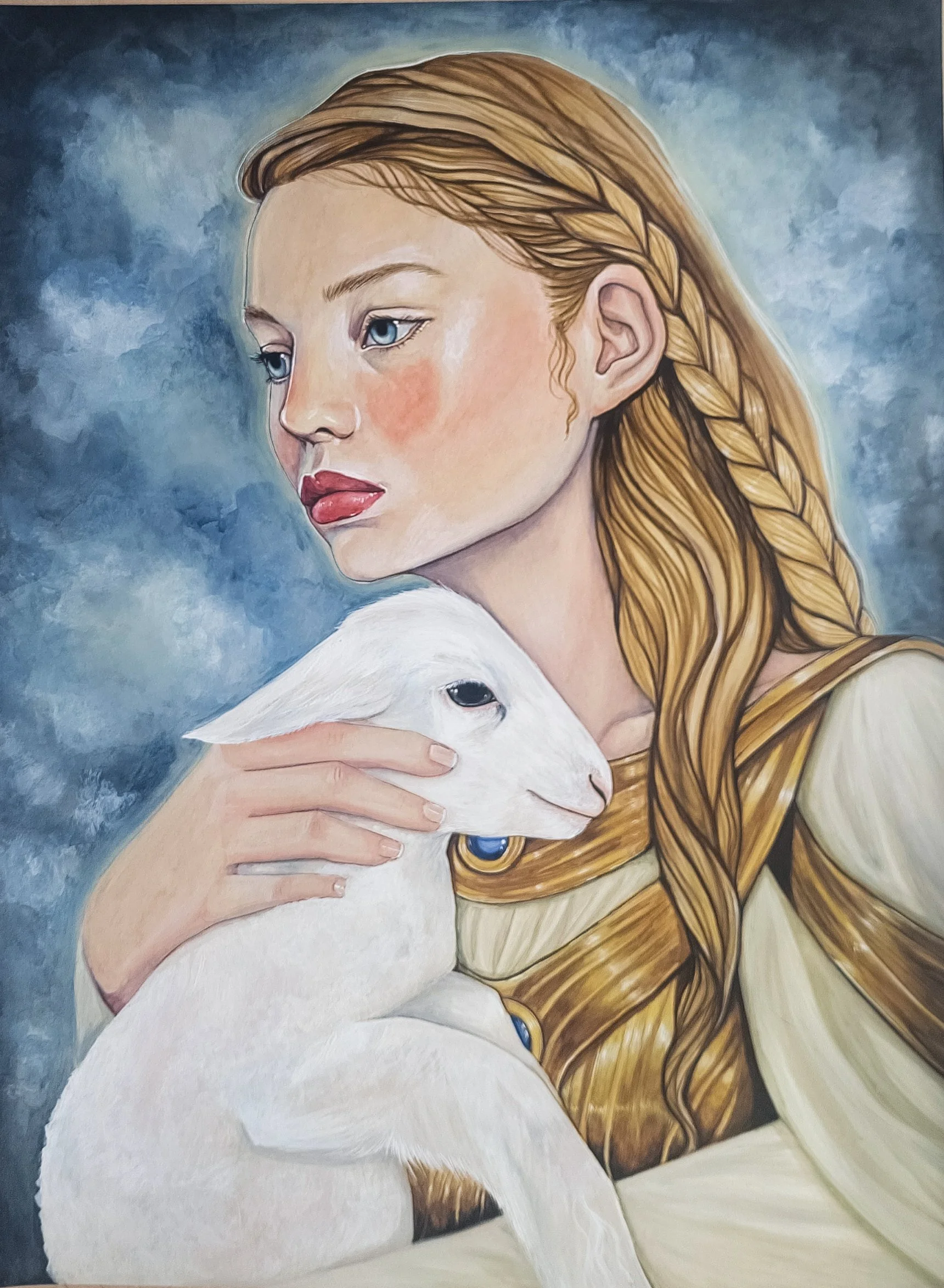 Saving Grace, 2025, watercolour and acrylic on toned paper, 61 x 45.7 cm