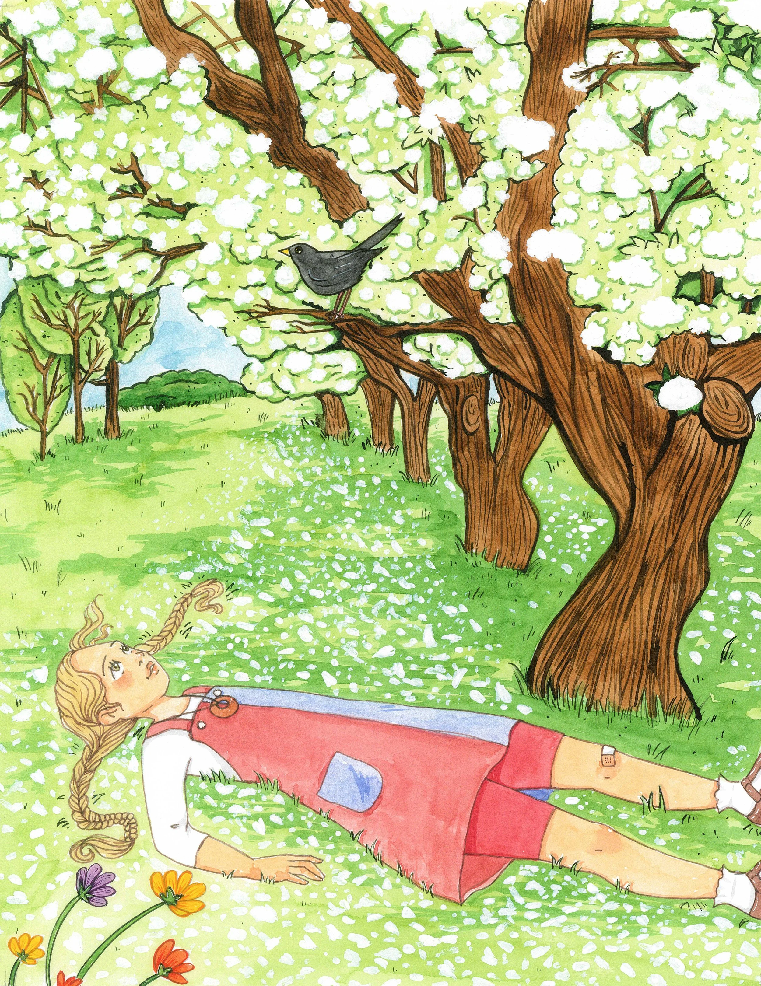 'Who is it that Hears the Raindrops Fall?' Grit Guttler, 2025, Illustrated by Laura in watercolour