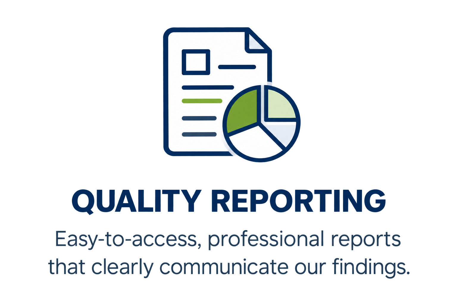 An infographic about the importance of analyzing survey data and understanding community needs, with a visual of a document icon and a pie chart.