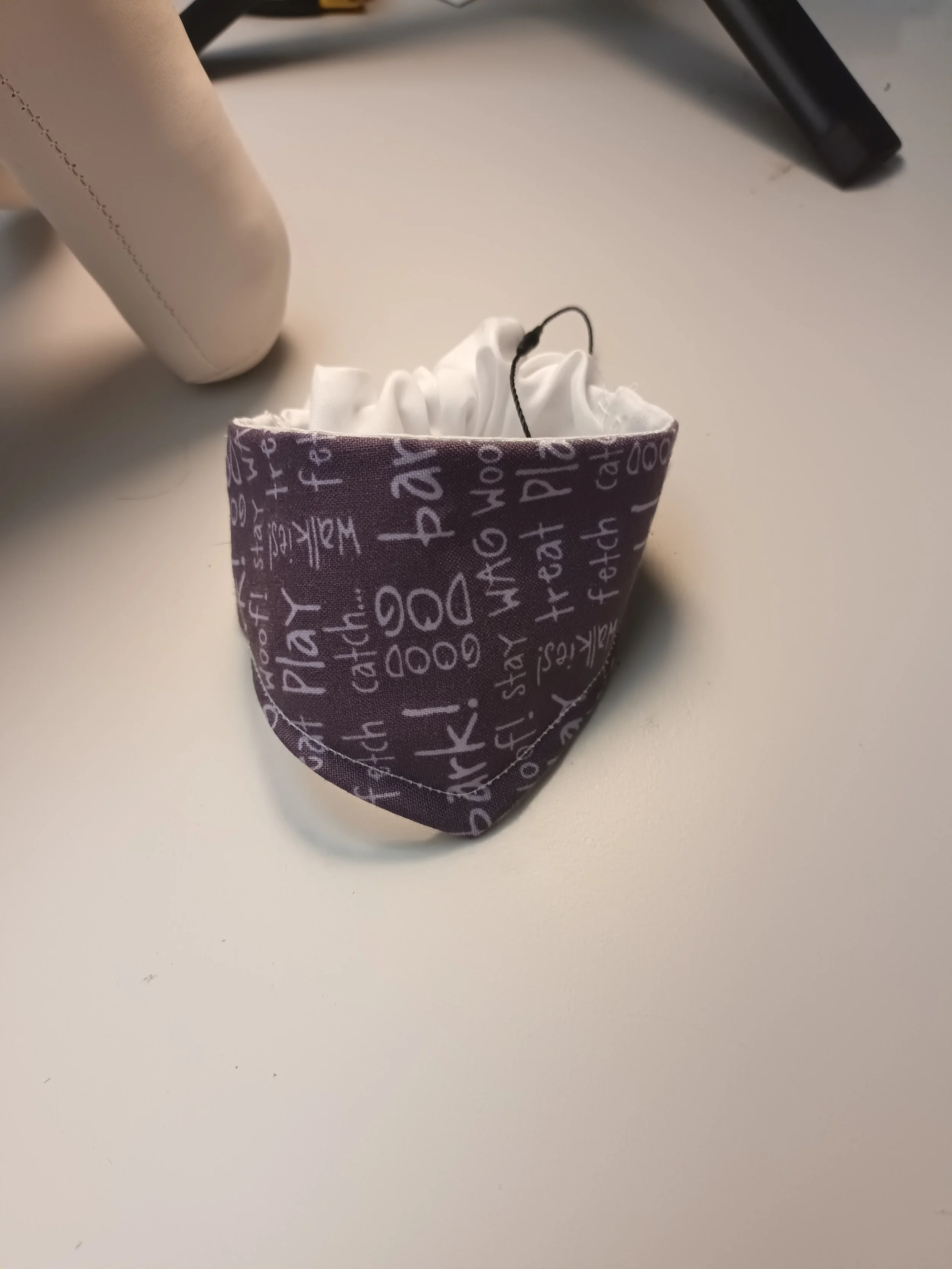 Grey and white bandana