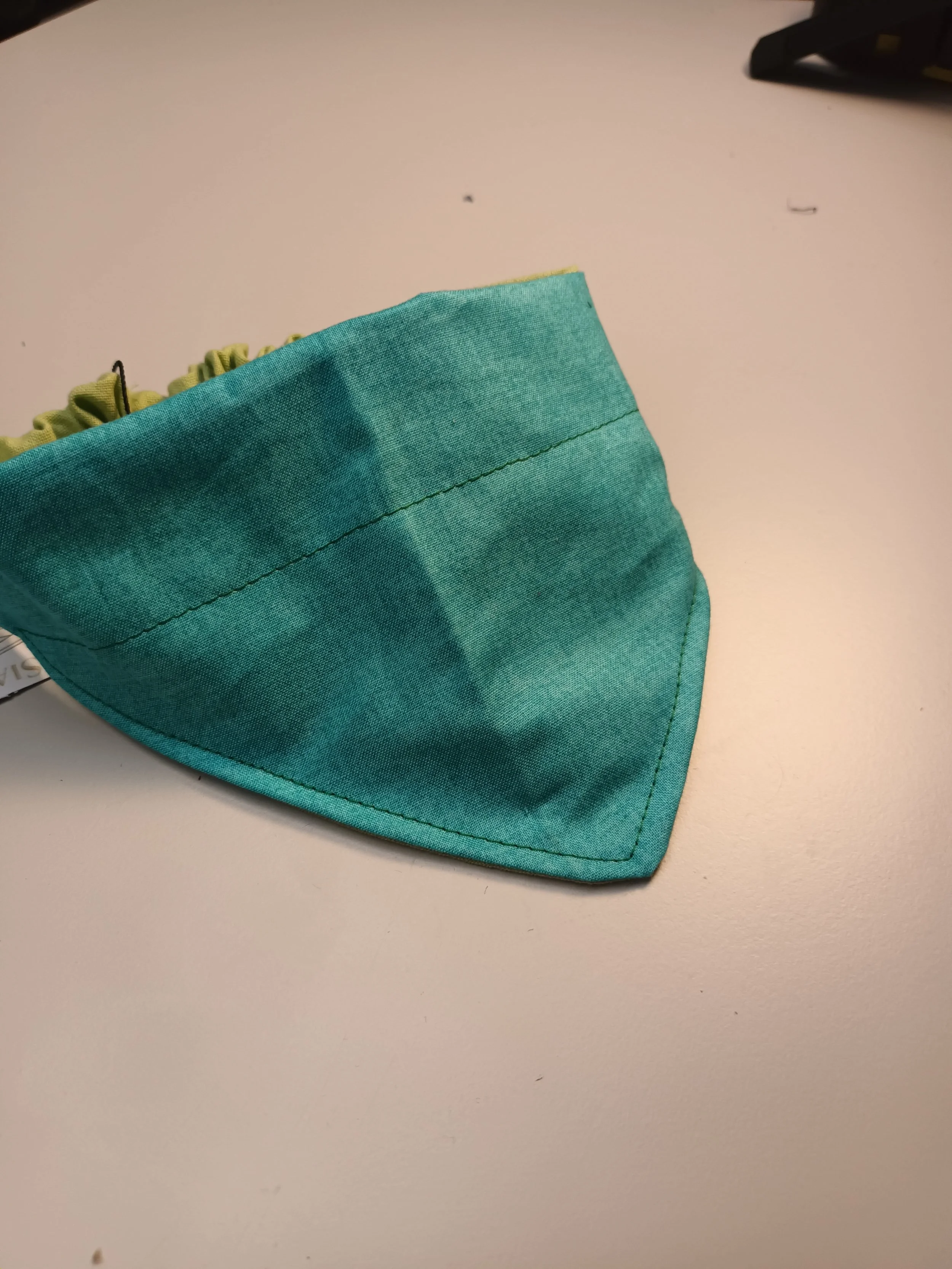 green and turquoise bandana