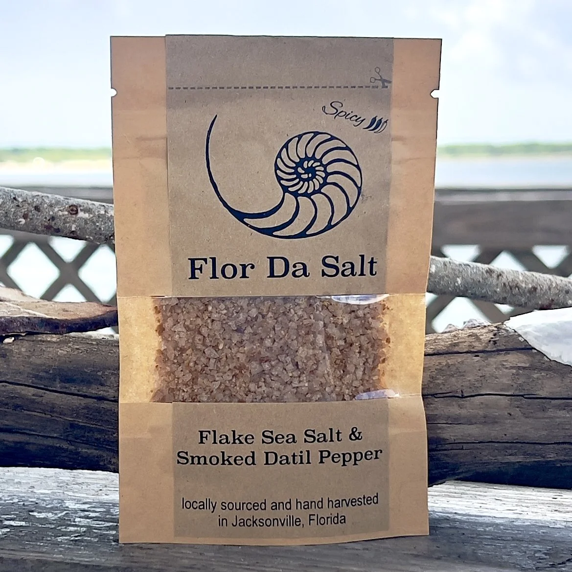 1.5 oz Bag - Hickory Smoked Datil Pepper & Flake Sea Salt