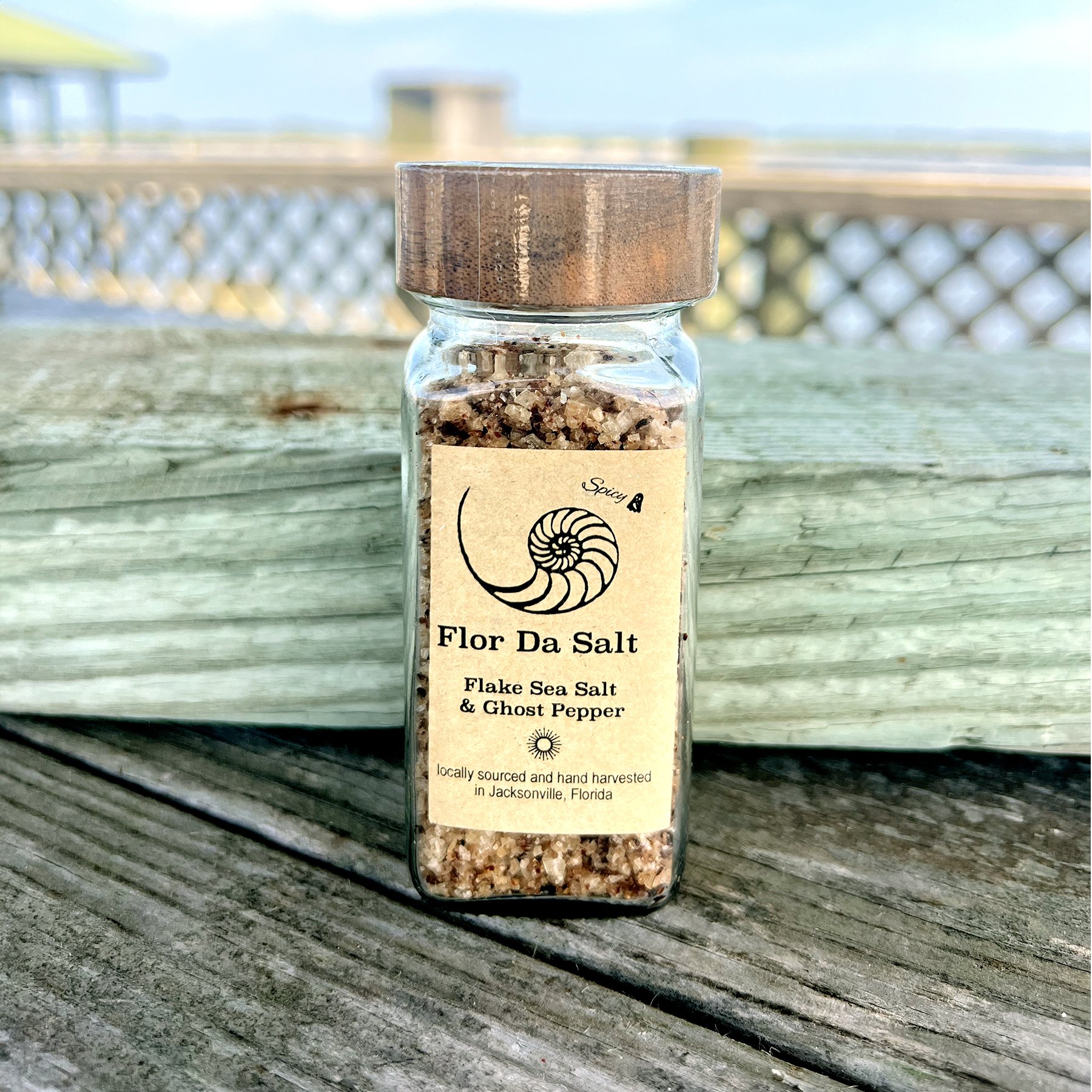 2.5 oz Glass Shaker - Ghost Pepper & Flake Sea Salt