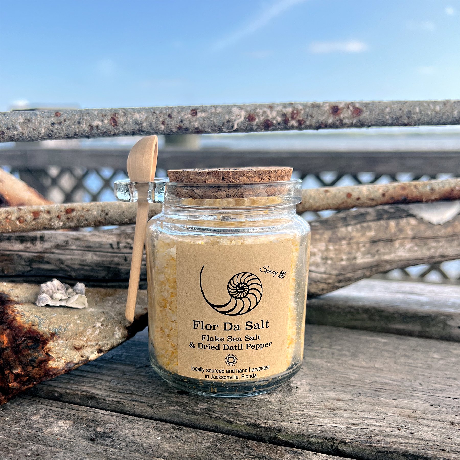 5.5 oz Jar - Datil Pepper & Flake Sea Salt