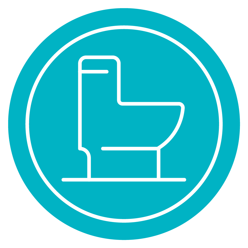 Symbol für behindertengerechte Toiletten