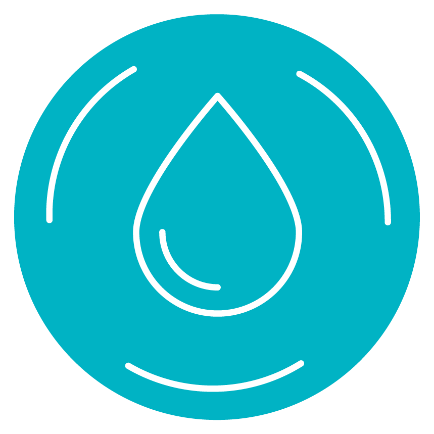 Symbol für Wasser oder Wasserdichtigkeit