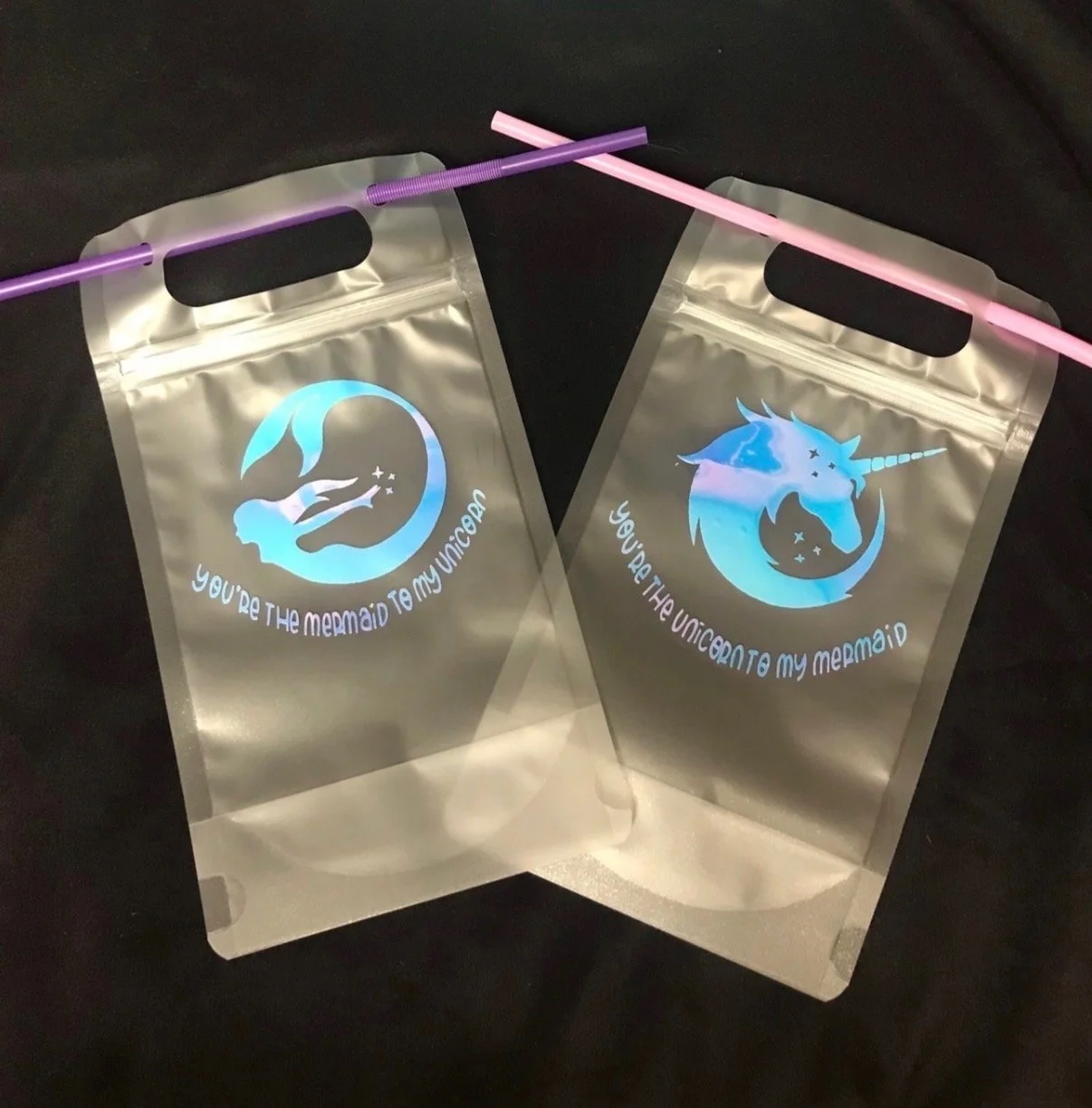 Cute couple's pouches