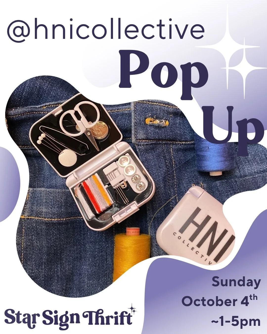 🪡 @hnicollective is coming back for another pop up doing on site Mending &amp; Alteration Services!  There will be limited same day services with a 3-4 week turnaround with pickups at Star Sign!
Swipe for pricing details &mdash;>

📍 1721 South S