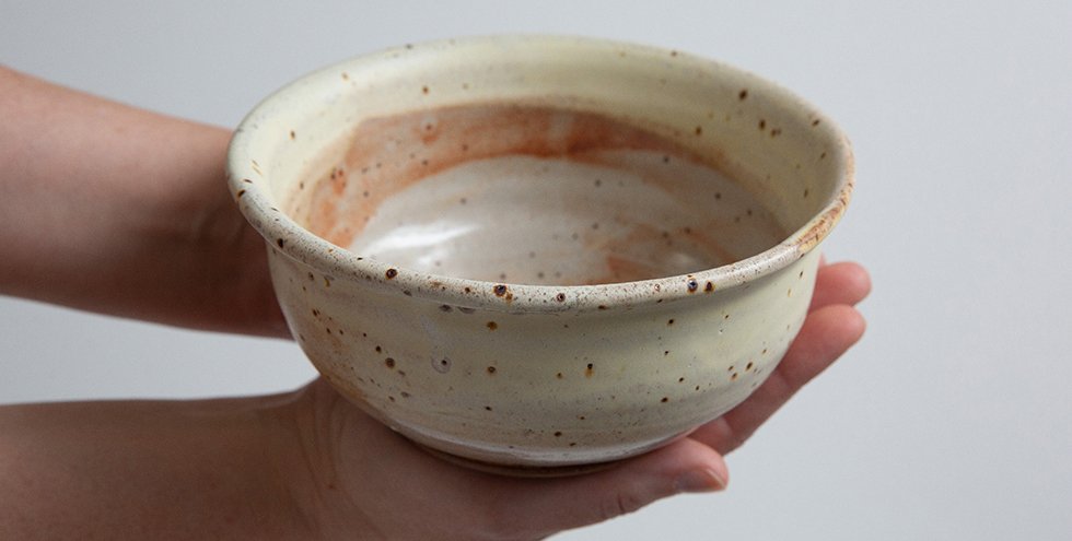 Cream Bowl. Thrown form. Clay & Galze. 2024. Deanna Varble.