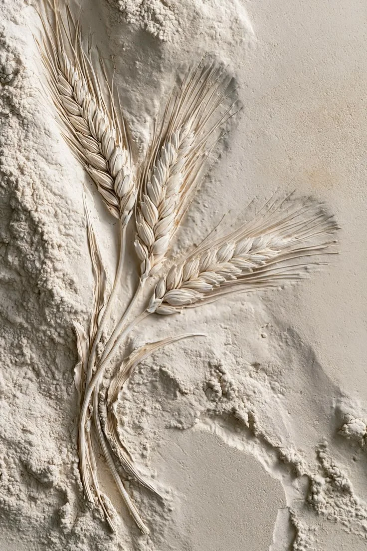 Plaster Wall Art, Wheat Relief Textured Look Print, Warm Farmhouse Neutral Decor, Digital Download.jpeg
