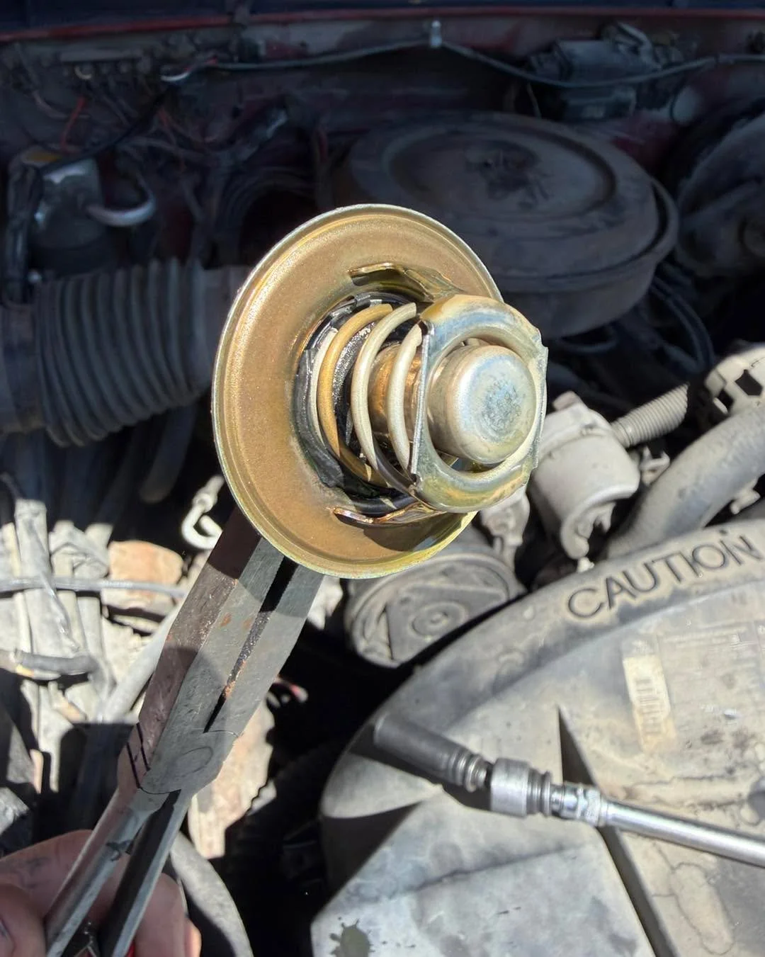 Can you spot the problem? Thermostats are a small piece of a complex system but they can cause serious problems. If you&rsquo;re experiencing engine cooling issues don&rsquo;t wait! Call/text 406-396-0158 to schedule your repair.