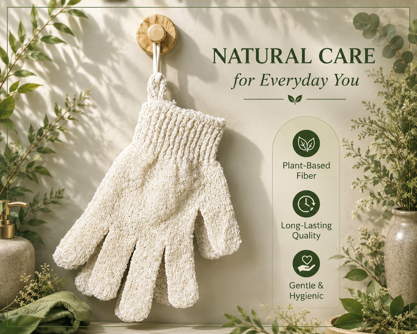 Exfoliating hand gloves