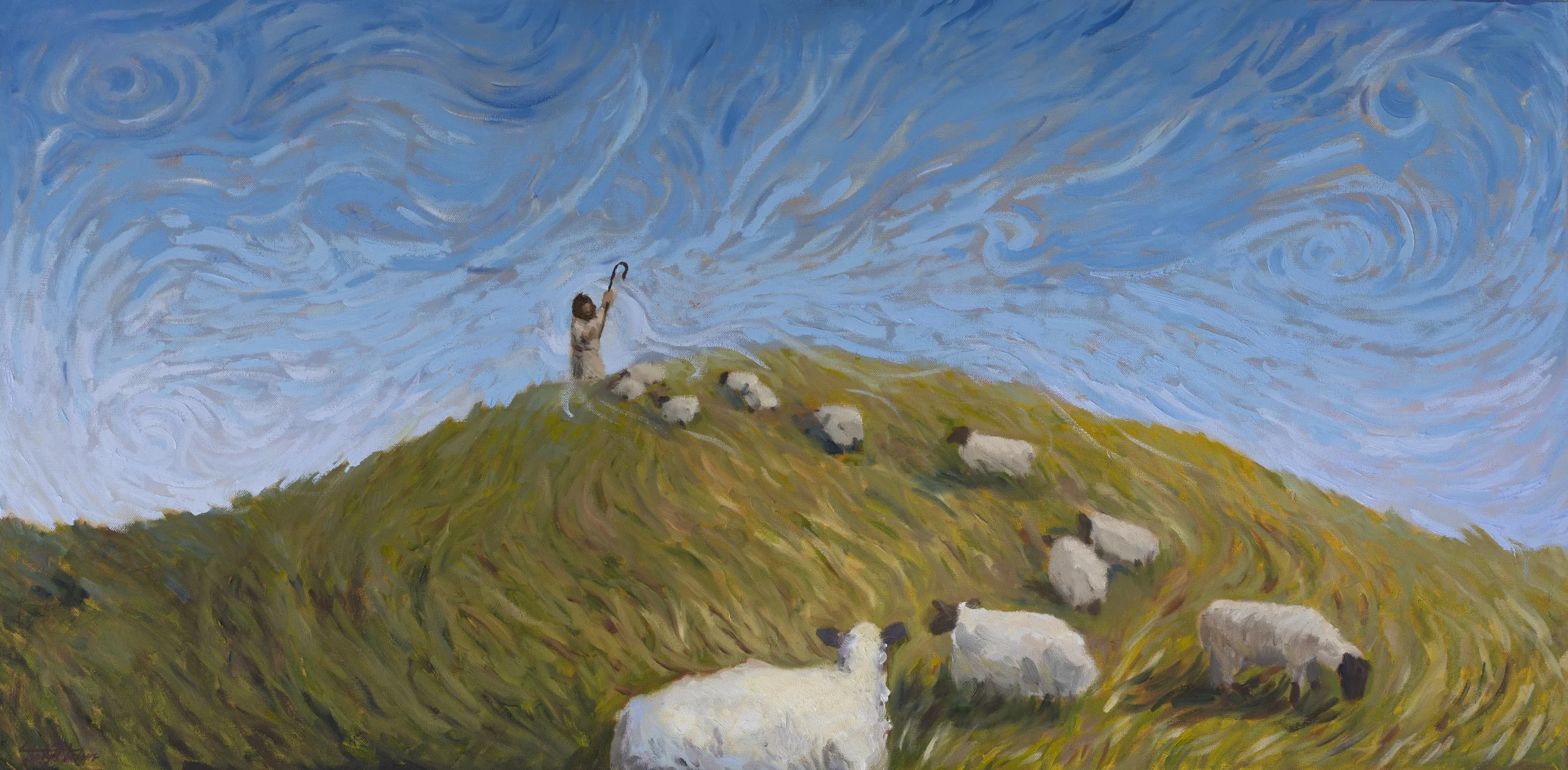 'He Leads Them' Print