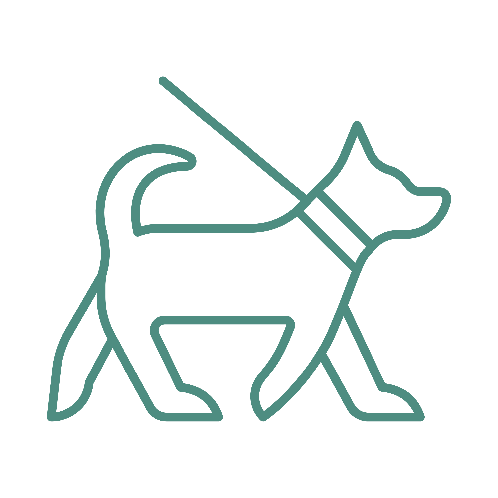 Geometric drawing of an outline square with sections divided by vertical, horizontal, and circle lines.