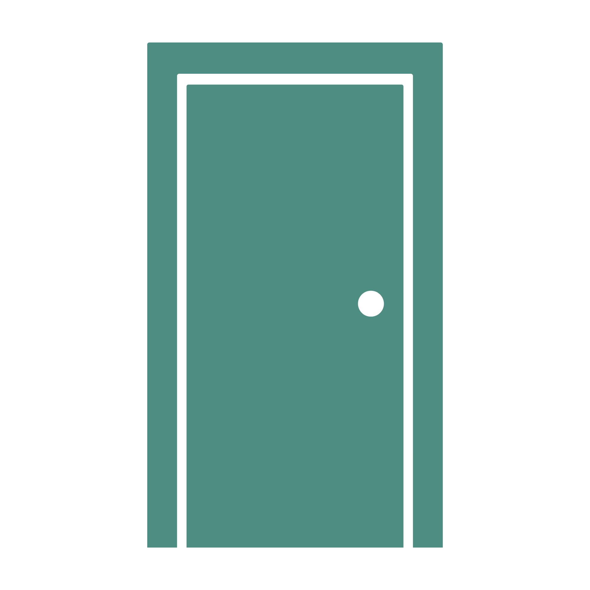Geometric drawing of an outline square with sections divided by vertical, horizontal, and diagonal lines.