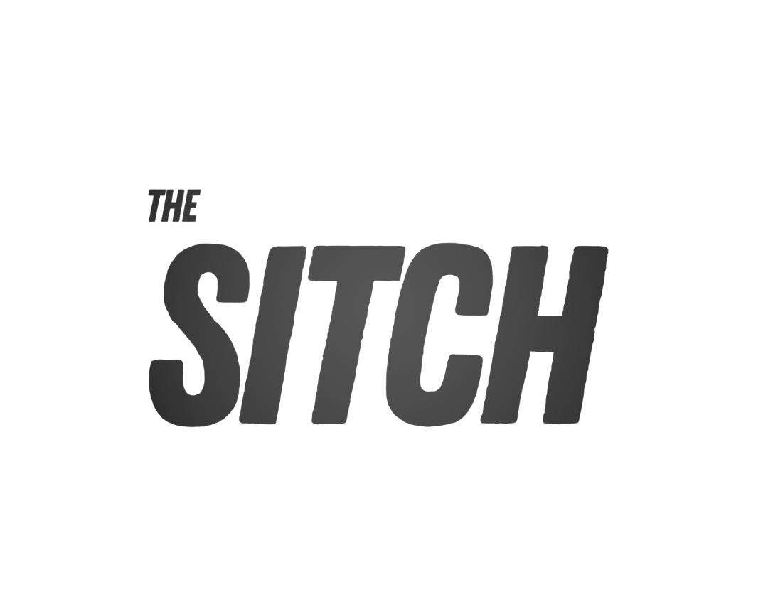 The word 'STITCH' in bold, three-dimensional letters with shadows.