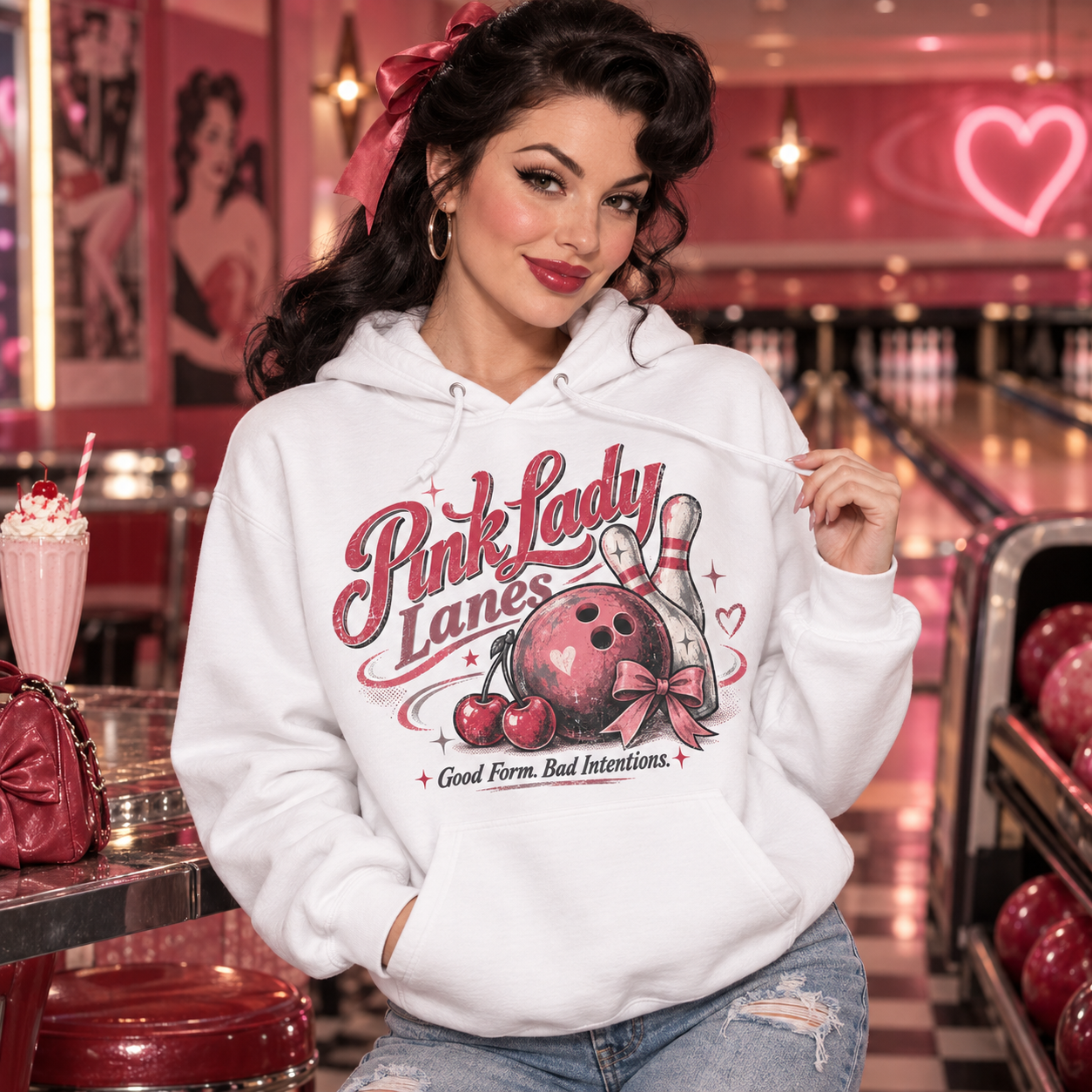 Retro bowling sweatshirt