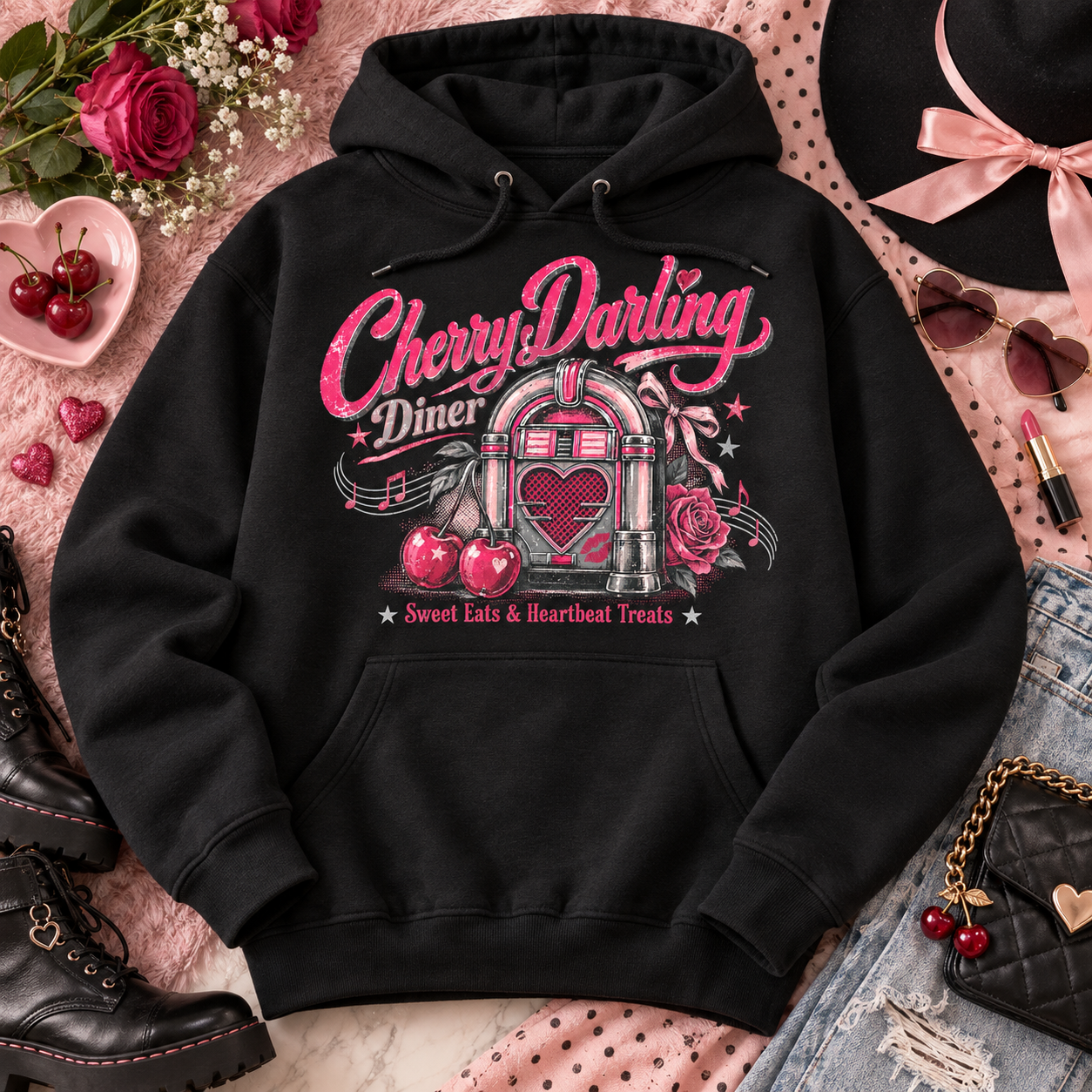 vintage jukebox hoodie