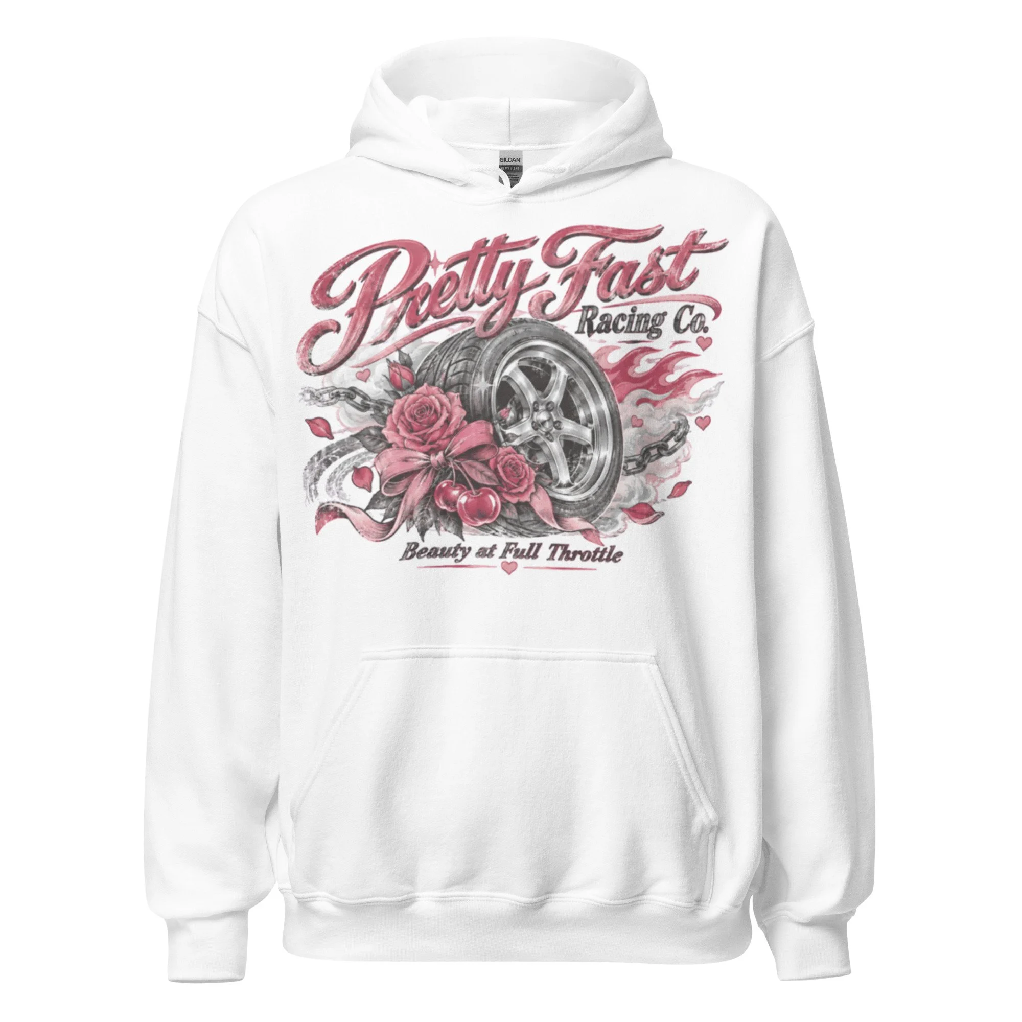 Rose racing graphic hoodie