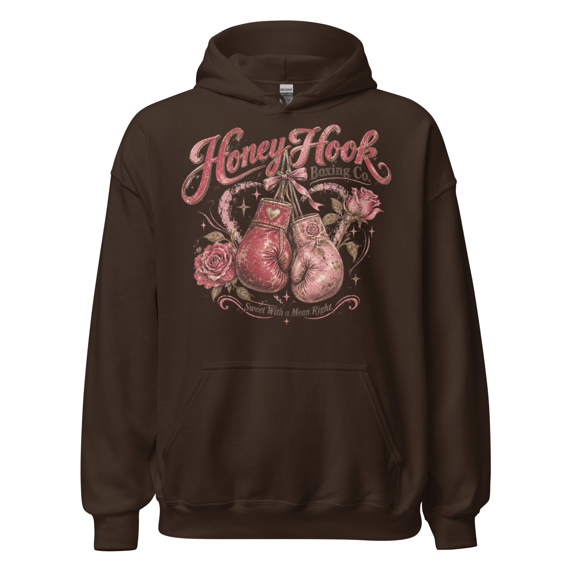 Rose boxing graphic hoodie